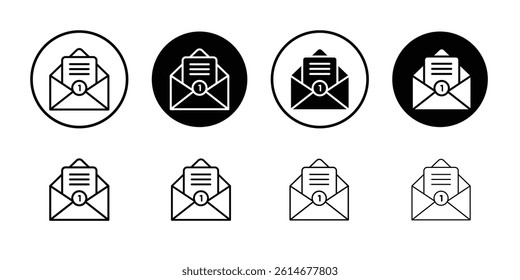 Envelope open icon Simple outline vector logo