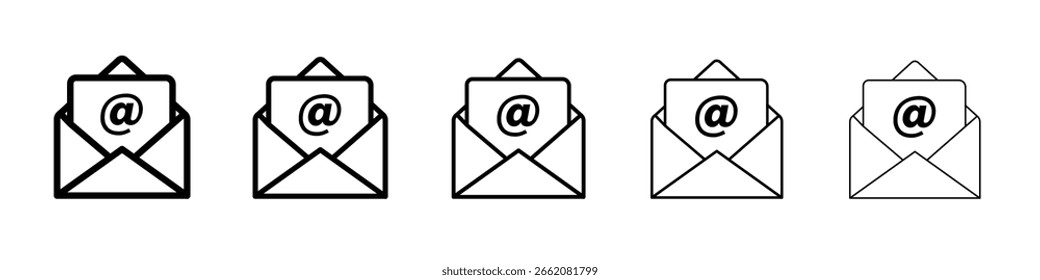 Umschlag Symbol öffnen Symbol Konzept für Web design.simple Linie Vektorsymbol. Logo-Illustration