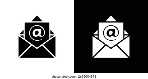 Envelope open icon symbol infographics website design, logo, app, UI