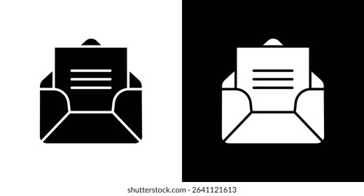 Envelope open icon symbols. Vector illustration.