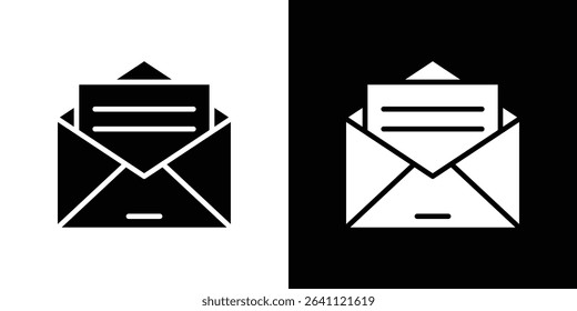 Envelope open icon symbols. Vector illustration.