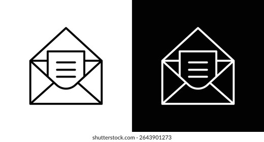 Envelope open icon vector simple element illustration editable