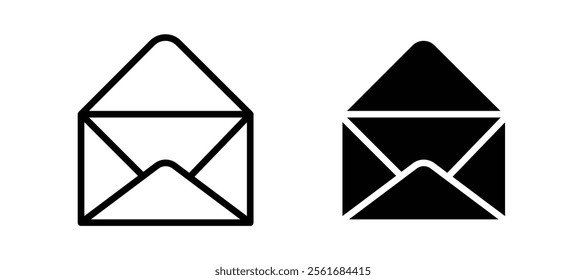 Envelope open icons for web ui designs