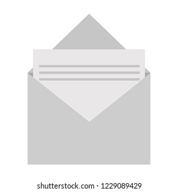 Envelope open with letter