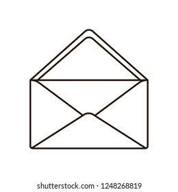 envelope with open letter isolated icon