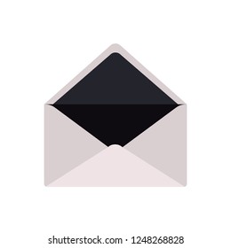 envelope with open letter isolated icon