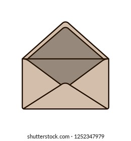 envelope with open letter isolated icon