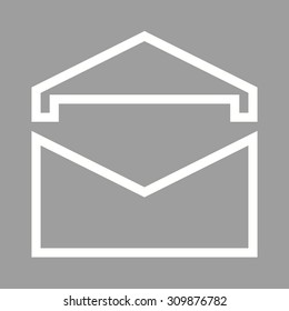 Envelope, open, message icon vector image.Can also be used for email, communication and messaging. Suitable for mobile apps, web apps and print media. 