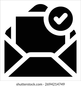 Geöffnetes Symbol-Element für Umschlag für Entwurf