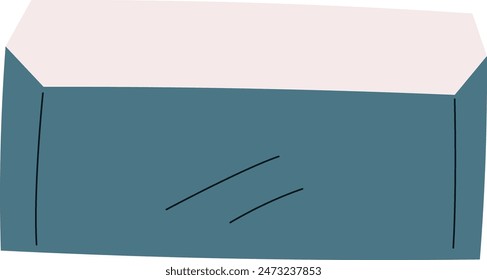 Ilustración vectorial de carta abierta sobre