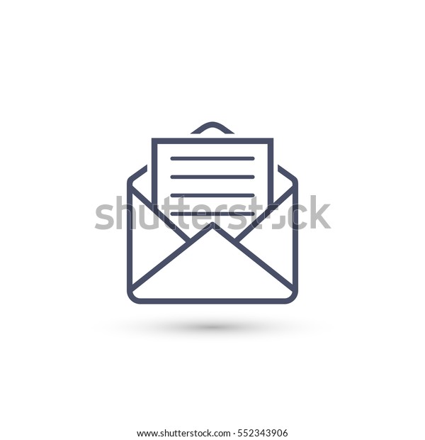 Envelope Outline Icon Letter Mail Email Stock Vector (Royalty Free ...