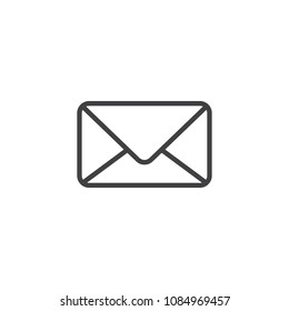 Envelope outline icon. linear style sign for mobile concept and web design. Mail simple line vector icon. Symbol, logo illustration. Pixel perfect vector graphics