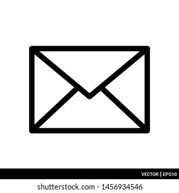 Envelope outline mail icon stock vector illustration. Message icon. EPS 10