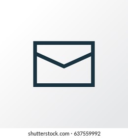 Envelope Outline Symbol. Premium Quality Isolated Mail Element In Trendy Style.