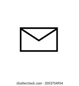 Icono del vector de contorno de sobres. Elemento de buzón. Concepto de oficina. Etiqueta comercial. Ilustración de diseño de línea simple plana.