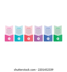 envelope and paper infographic template. six option informational templates. business, web, magazine, internet, annual report infographic template