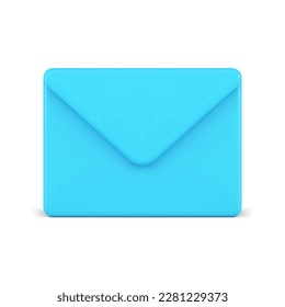 Envelope paper letter closed pack incoming web message email chat internet communication 3d icon realistic vector illustration. Send receive sms newsletter postal correspondence mail notification