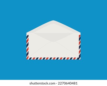 envelope paper letter white red and blue border