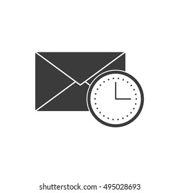 envelope paper with social meida icon vector illustration design