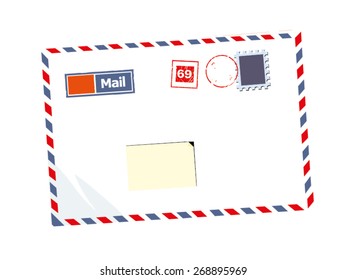 Envelope Par Avion vintage vector illustration