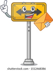 With envelope pass on either side shaped character
