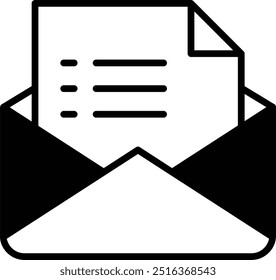 A envelope with a piece of paper inside