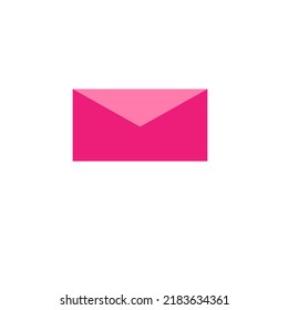 The envelope is pink on a white background