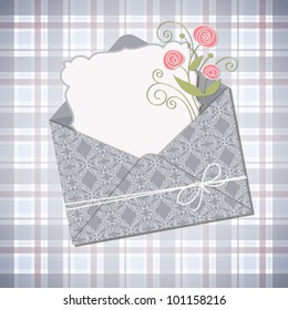 envelope and postcard