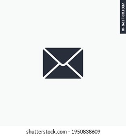 Envelope, premium quality flat icon. Vector logo concept for web graphics, EPS 10 