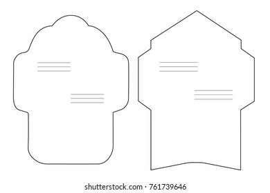 Envelope for printing. Postal envelopes. Contour envelopes for mail. Two letters. Make your own envelope. Make your own envelopes