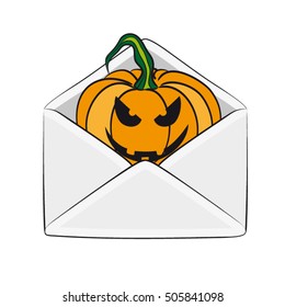 Envelope with Pumpkin Halloween Jack