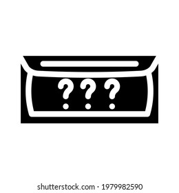 Umschlag mit dem Kauf der Glyphe Symbol Vektor. Umschlag mit Kaufzeichen. isoliertes Kontursymbol