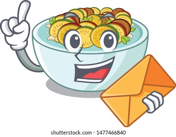 With envelope ratatouille with in the character shape