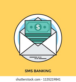 
An envelope ready to be delivered  containing dollars depicts money order 
