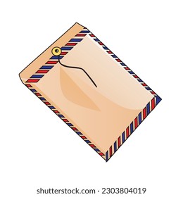 envelope with red and blue strip