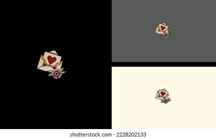 envelope and red roses vector illustration design