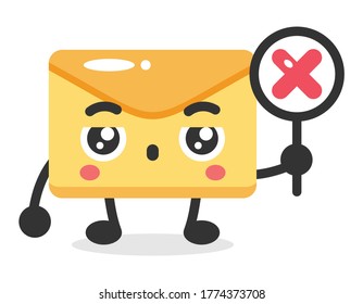 the envelope and refuse mascot character