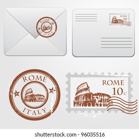 Envelope with Rome stamp and seal