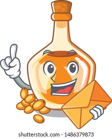 With envelope sea buckthorn oil isolated on mascot