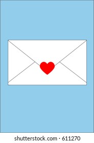 Envelope sealed with love