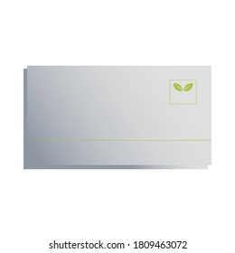 envelope for sending documents with corporate branding vector illustration design