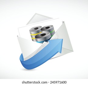 envelope server illustration design over a white background