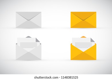 Envelope . Set of envelope forms. Vector illustration.