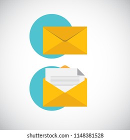 Envelope . Set of envelope forms. Vector illustration.