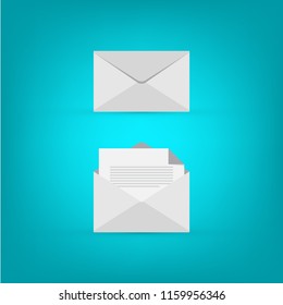 Envelope . Set of envelope forms. Vector illustration.