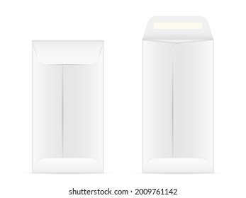 Envelope set on a white background. Vector illustration.