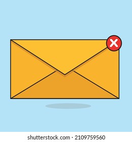 Envelope With Sign Notification Flat Vector, Message With Notification, Email, WhatsApp Icon, Email Icon Design Illustration