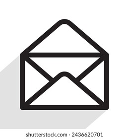 envelope simple icon, vector illustration 
