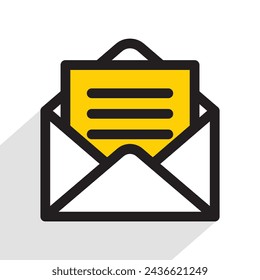 Einfaches Umschlagsymbol, Vektorgrafik 