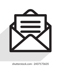 envelope simple icon, vector illustration 